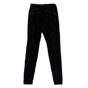 Tahari Sport Black Workout Legging Mesh Side SZ S